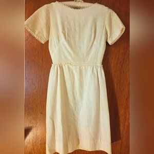 White Embroidered Tea Dress